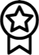Black badge icon with a star inside a circle representing 40 years
