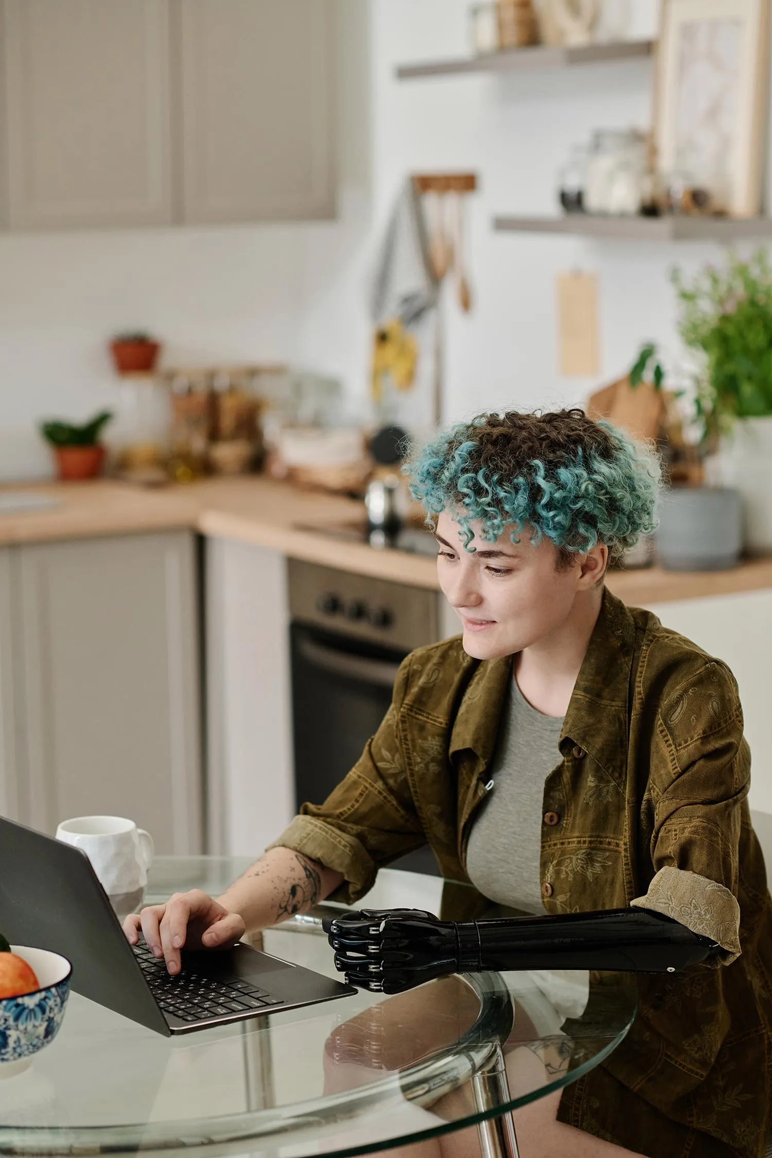 Woman paying for her purchase online