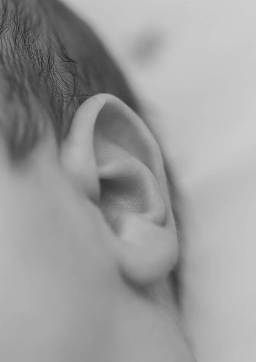 Close-up of baby's ear