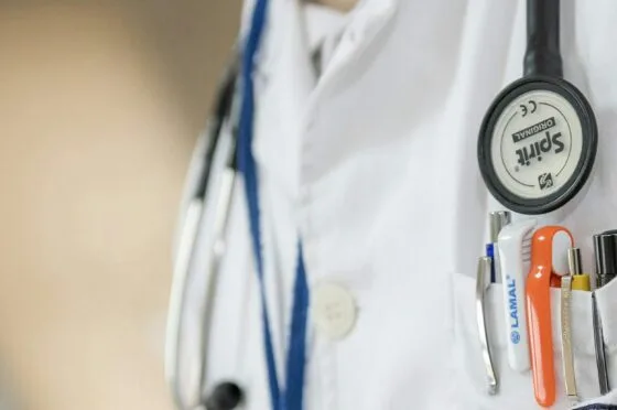 Doctor's coat with stethoscope