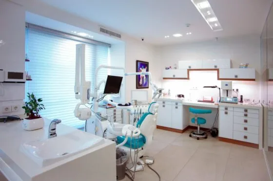Empty dental surgery treatment room
