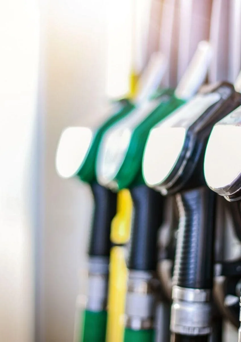 Fuel pumps at petrol station