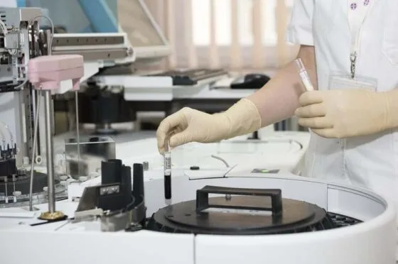 Medical laboratory equipment in clinic