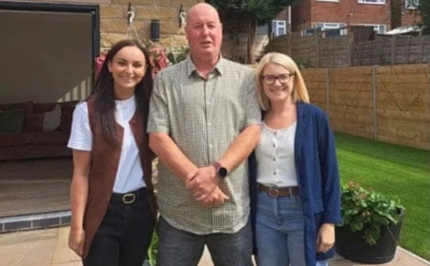 Nicola and Mark standing with Fletchers colleague