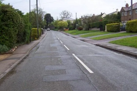 Residential road in Tutshill