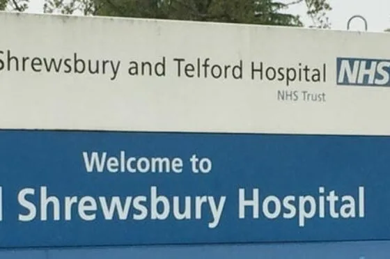 Royal Shrewsbury Hospital entrance sign
