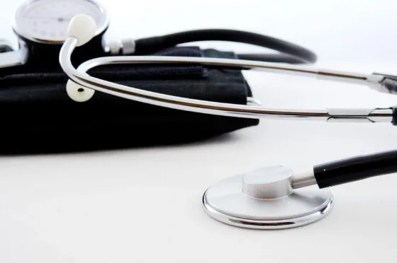 Stethoscope on white background