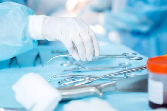 Surgical instruments prepared in operating theatre