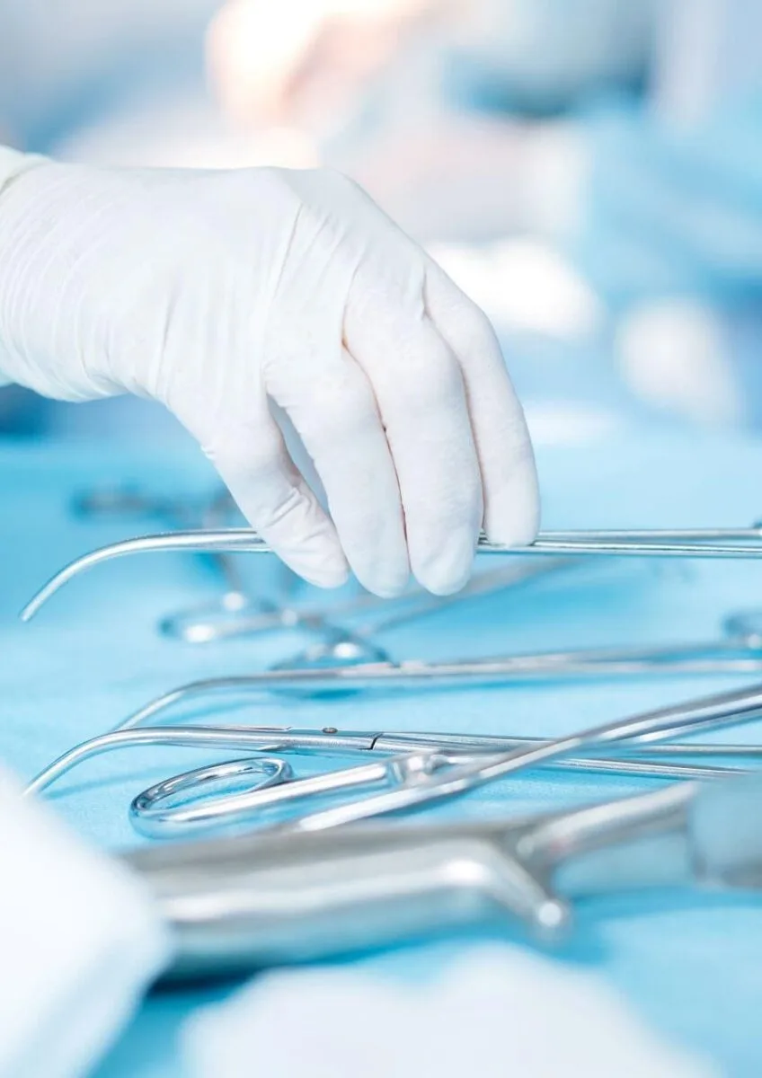 Surgical instruments prepared in operating theatre