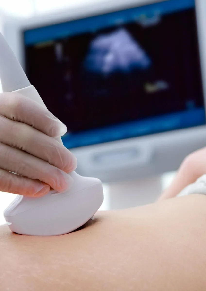 Ultrasound scan during maternity appointment
