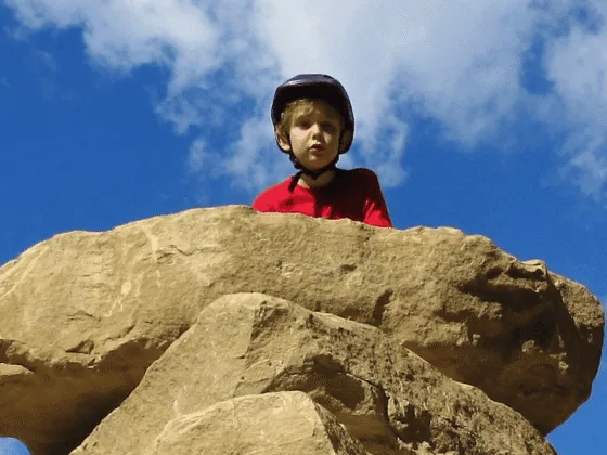 Vincent on rock