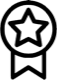 Black badge icon with a star inside a circle representing 40 years