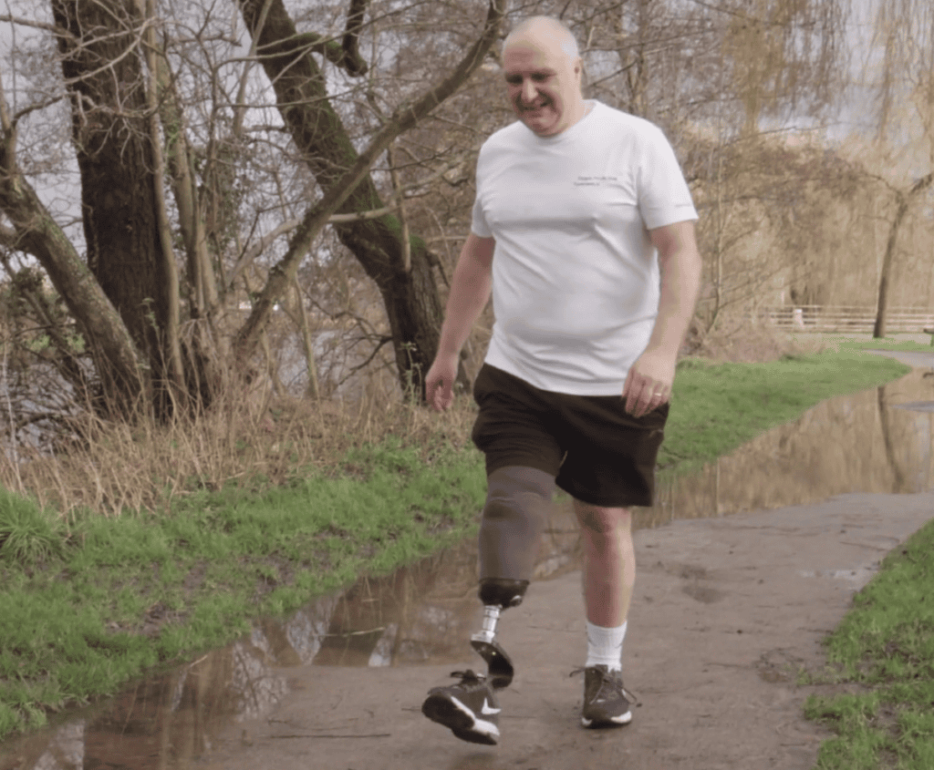 Tony walking