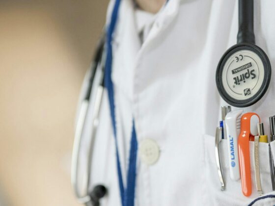 Doctor's coat with stethoscope