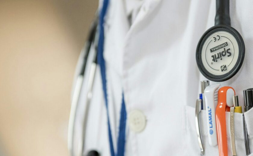 Doctor's coat with stethoscope