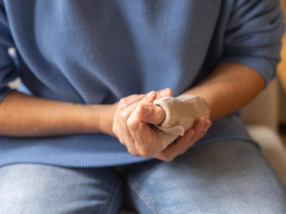 Finger injury woman