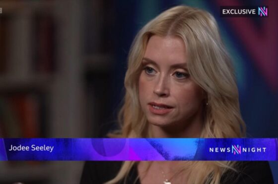 Jodee Seeley speaking on Newsnight