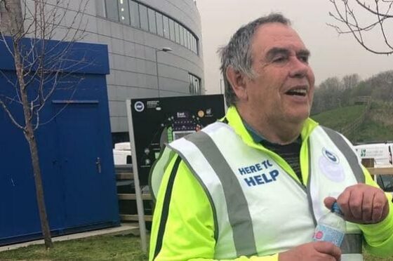 Kenneth Valder standing outside hospital