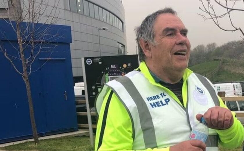 Kenneth Valder standing outside hospital