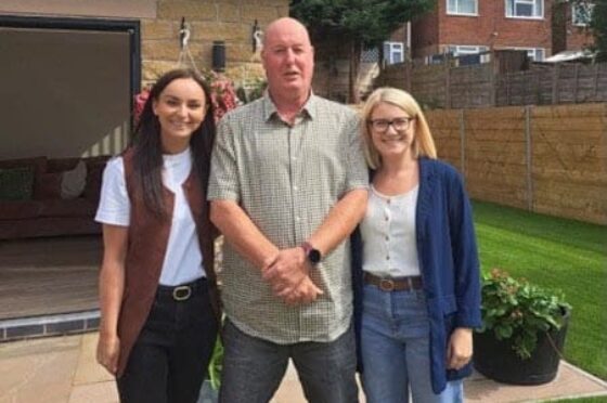 Nicola and Mark standing with Fletchers colleague