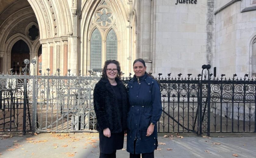 Sahida Patel standing outside court