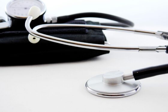 Stethoscope on white background