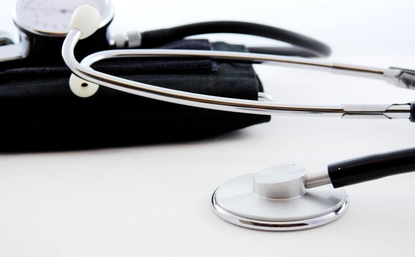 Stethoscope on white background