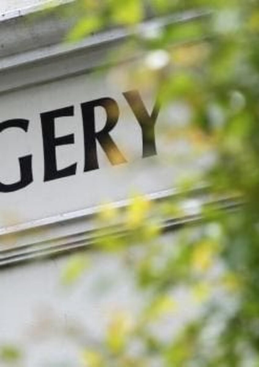 Surgery sign outside GP practice