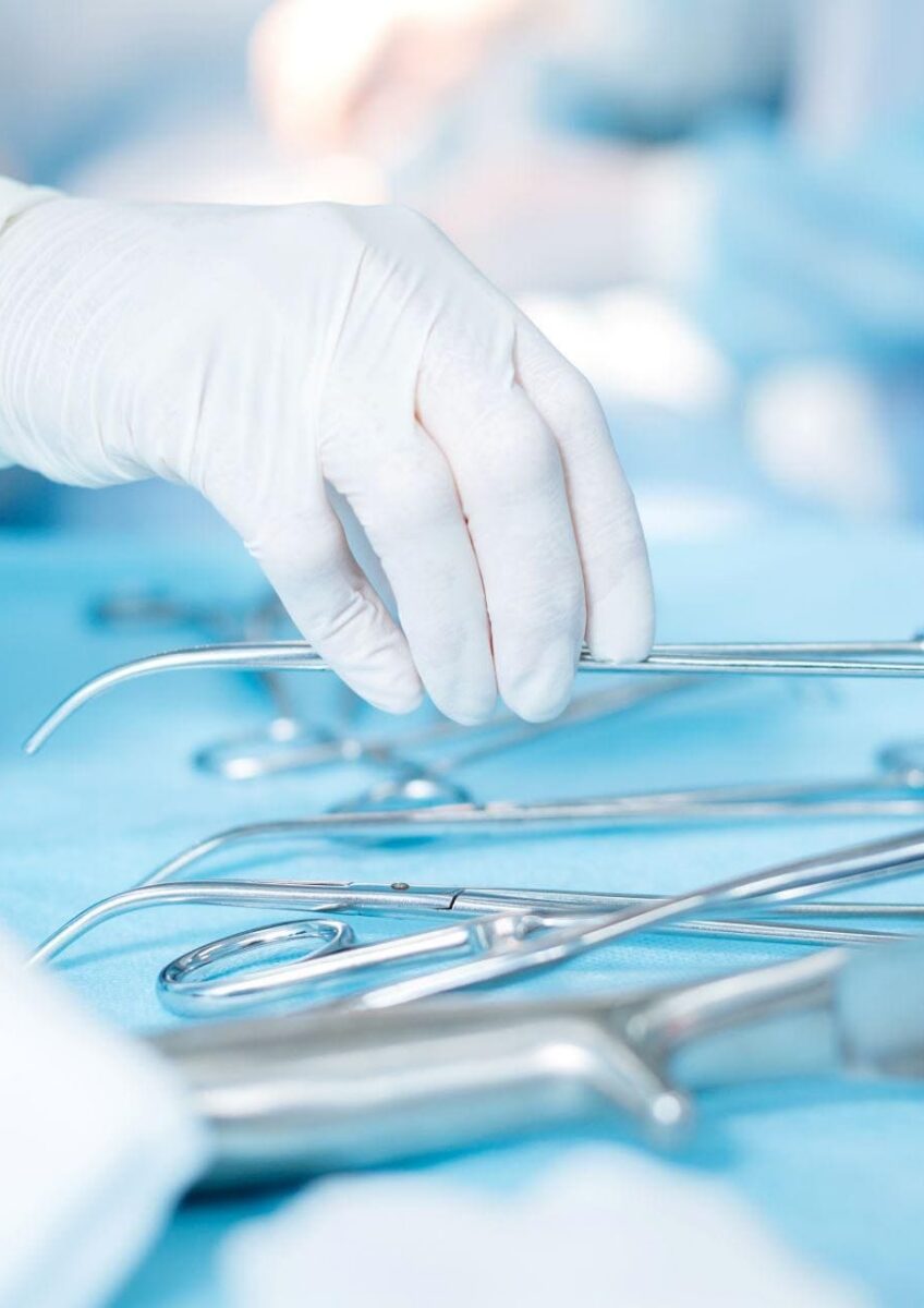 Surgical instruments prepared in operating theatre