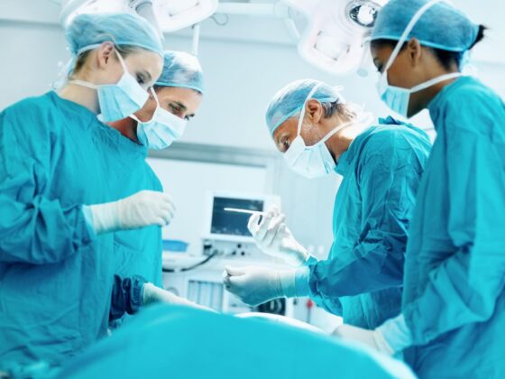 Surgical team preparing for operation