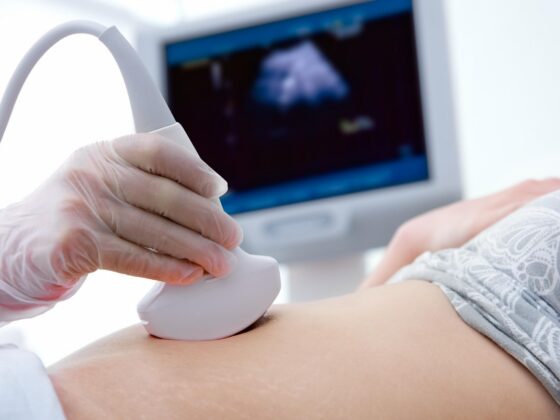 Ultrasound scan during maternity appointment