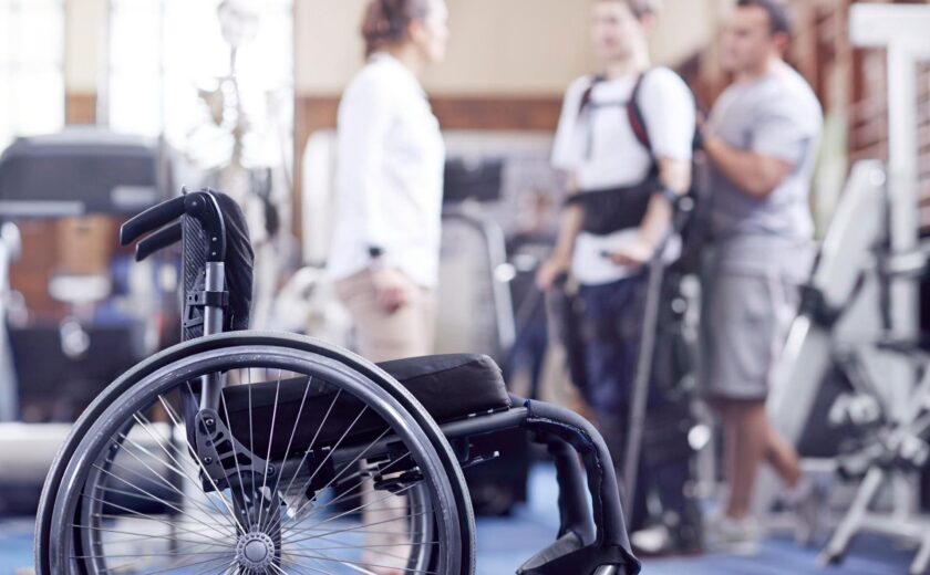 Wheelchair in rehabilitation clinic