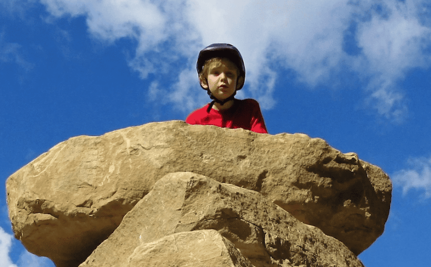 Vincent on rock