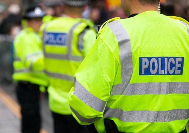 British police crowd control at a UK event